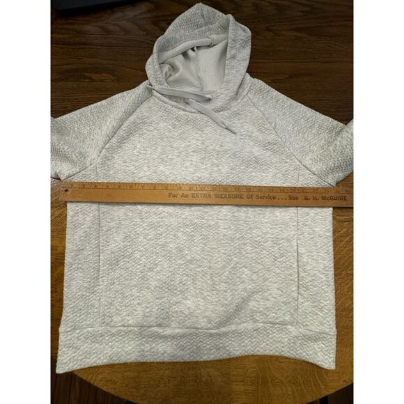 Womens Light Gray Waffle Sweatshirt, Sz L Casual Warm Comfortable Top Gorpcore - Picture 6 of 11